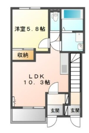 英賀保駅 徒歩39分 1階の物件間取画像